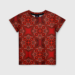 Детская футболка Красные абстрактные круглые узоры