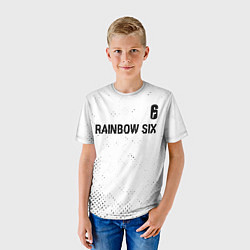 Футболка детская Rainbow Six glitch на светлом фоне: символ сверху, цвет: 3D-принт — фото 2