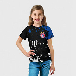 Футболка детская Bayern munchen Краска, цвет: 3D-принт — фото 2