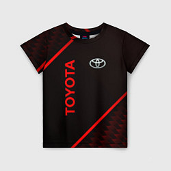 Детская футболка Toyota Красная абстракция