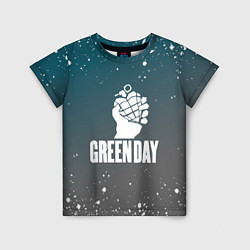 Футболка детская Green day - брызги, цвет: 3D-принт