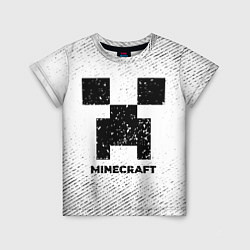 Детская футболка Minecraft с потертостями на светлом фоне