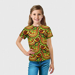 Футболка детская Летние объемные узоры, цвет: 3D-принт — фото 2