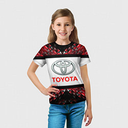 Футболка детская Toyota - абстракция - лого, цвет: 3D-принт — фото 2