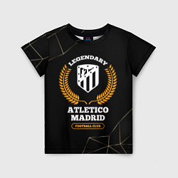 Детская футболка Лого Atletico Madrid и надпись legendary football