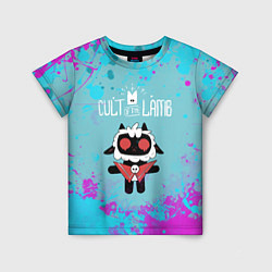 Детская футболка Овечка арт - Cult of the lamb