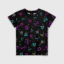 Детская футболка Colored neon geometric shapes