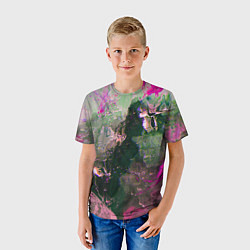 Футболка детская Абстрактные краски и силуэты, цвет: 3D-принт — фото 2