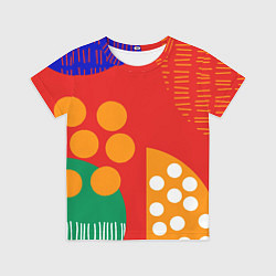Футболка детская Геометрические фигуры - абстракция, цвет: 3D-принт