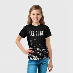 Футболка детская Ice Cube - брызги краски, цвет: 3D-принт — фото 2