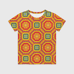 Футболка детская Оранжевый калейдоскоп, цвет: 3D-принт