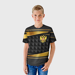 Футболка детская Gold & black - Russia, цвет: 3D-принт — фото 2