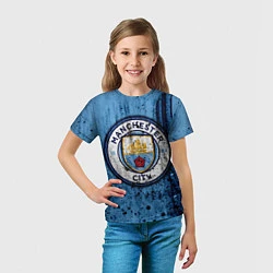 Футболка детская Манчестер Сити Лого, цвет: 3D-принт — фото 2