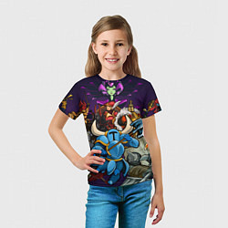 Футболка детская Shovel knight and enemy, цвет: 3D-принт — фото 2