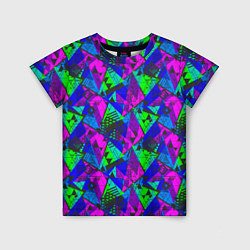 Детская футболка Неоновый абстрактный геометрический узор