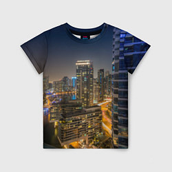Детская футболка Ночной красочный город