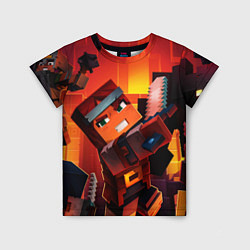 Детская футболка Minecraft арт