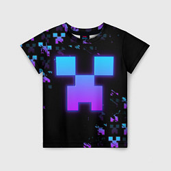 Футболка детская Minecraft градиент, цвет: 3D-принт