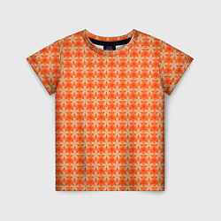 Детская футболка Цветочки на оранжевом фоне