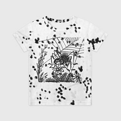 Футболка детская Паук и цветы, цвет: 3D-принт