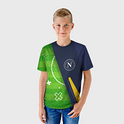 Футболка детская Napoli football field, цвет: 3D-принт — фото 2
