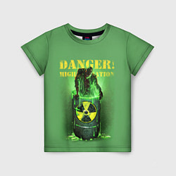 Детская футболка Мутант - Опасность: высокая радиация!