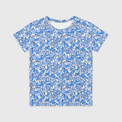 Футболка детская Скутер, граффити и телефон, цвет: 3D-принт