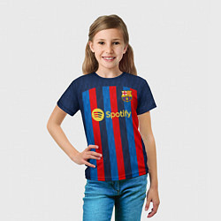 Футболка детская Дембеле Барселона форма 20222023, цвет: 3D-принт — фото 2