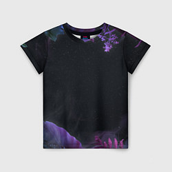 Детская футболка Неоновые космические тропики