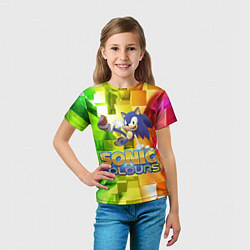 Футболка детская Sonic Colours - Hedgehog - Video game, цвет: 3D-принт — фото 2