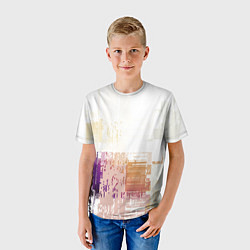 Футболка детская Пиксельнaя абстракция, цвет: 3D-принт — фото 2
