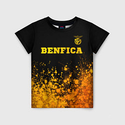 Детская футболка Benfica - gold gradient: символ сверху