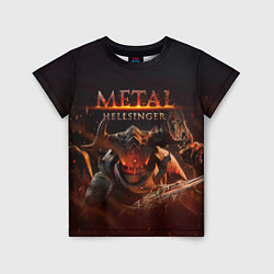 Футболка детская Полудемон Metal Hellsinger, цвет: 3D-принт