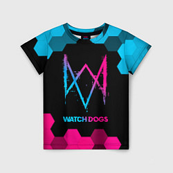Футболка детская Watch Dogs - neon gradient, цвет: 3D-принт