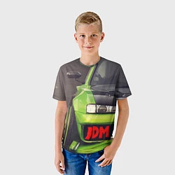 Футболка детская JDM машина зеленая тюнингованная, цвет: 3D-принт — фото 2