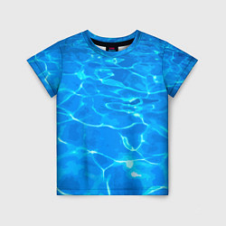 Детская футболка Абстрактные волны бассейна - текстура