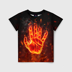 Детская футболка Рука в огне