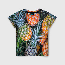 Детская футболка Фон из ананасов