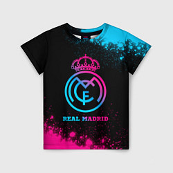 Футболка детская Real Madrid - neon gradient, цвет: 3D-принт