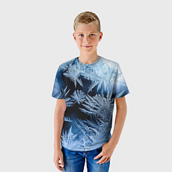 Футболка детская Морозный узор на стекле, цвет: 3D-принт — фото 2