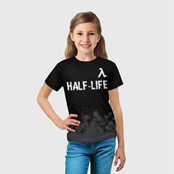 Футболка детская Half-Life glitch на темном фоне: символ сверху, цвет: 3D-принт — фото 2