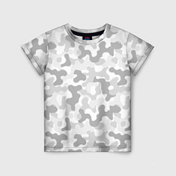 Детская футболка Камуфляж цифра светло-серый крупный