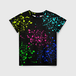 Детская футболка Брызги неоновых красок