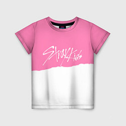 Детская футболка Stray Kids pink and white