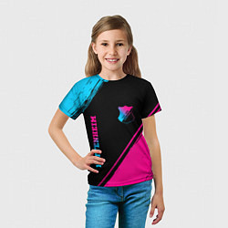 Футболка детская Hoffenheim - neon gradient: надпись, символ, цвет: 3D-принт — фото 2