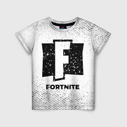 Детская футболка Fortnite с потертостями на светлом фоне