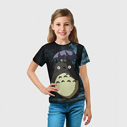 Футболка детская Totoro in rain forest, цвет: 3D-принт — фото 2