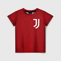 Футболка детская Juventus отпечатки, цвет: 3D-принт