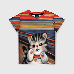 Детская футболка Крик котёнка мяу