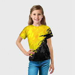 Футболка детская Black and yellow, цвет: 3D-принт — фото 2